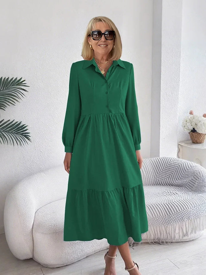 Carol™ | Elegant Ruffle Shirt Dress