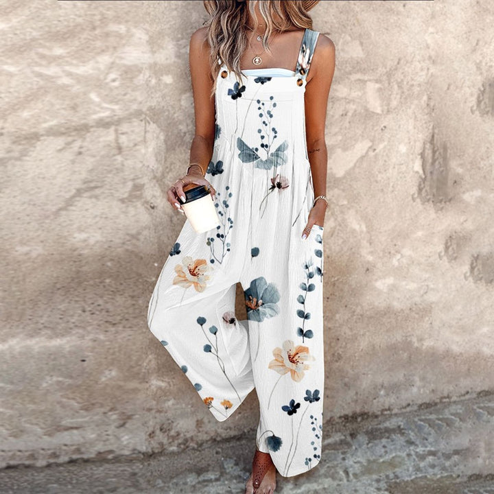 Shirley™ | Floral Print Dungarees
