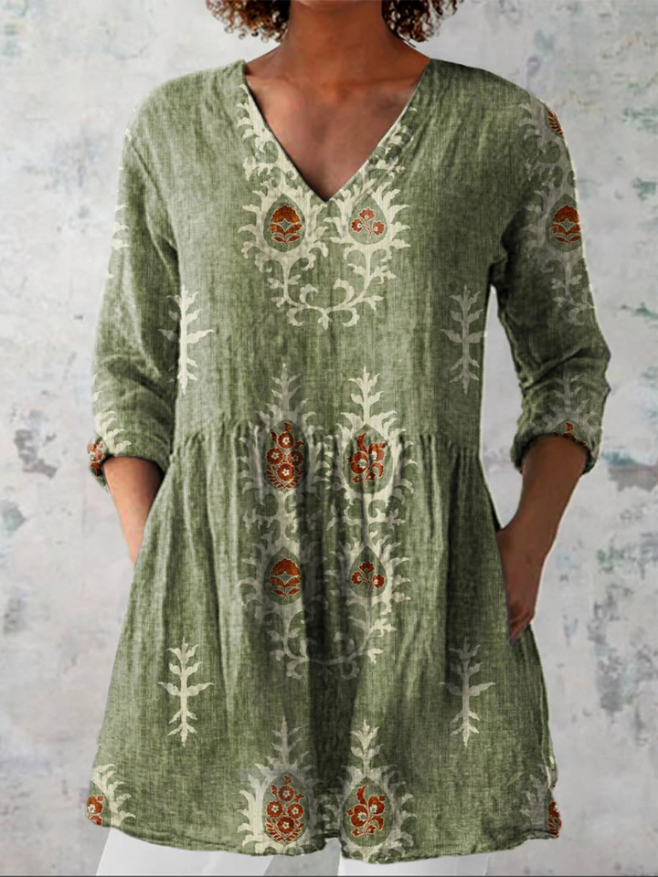 Doreen™ | Chic Long Blouse with V-Neck