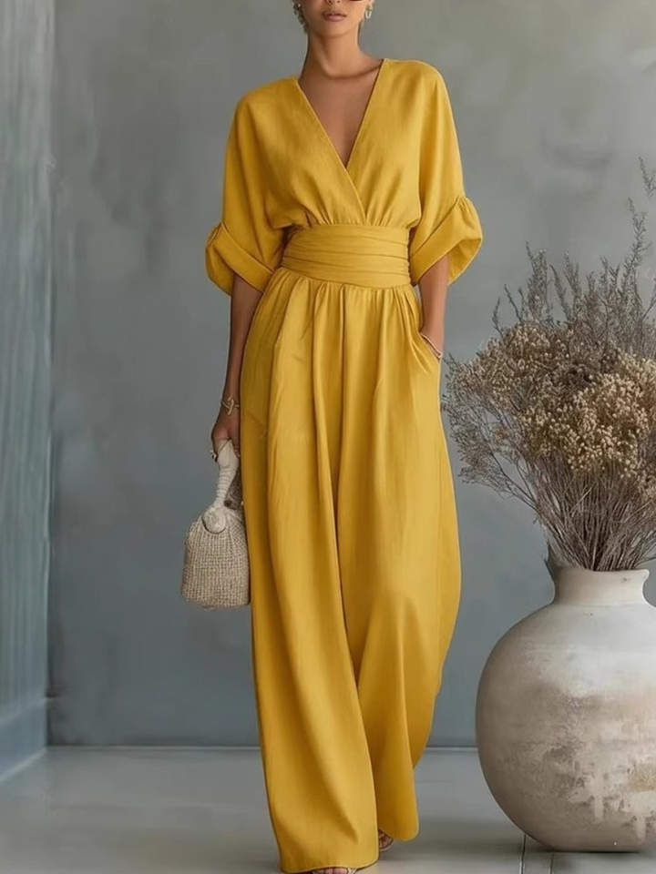 Pauline™ | Effortless V-Neck Jumpsuit