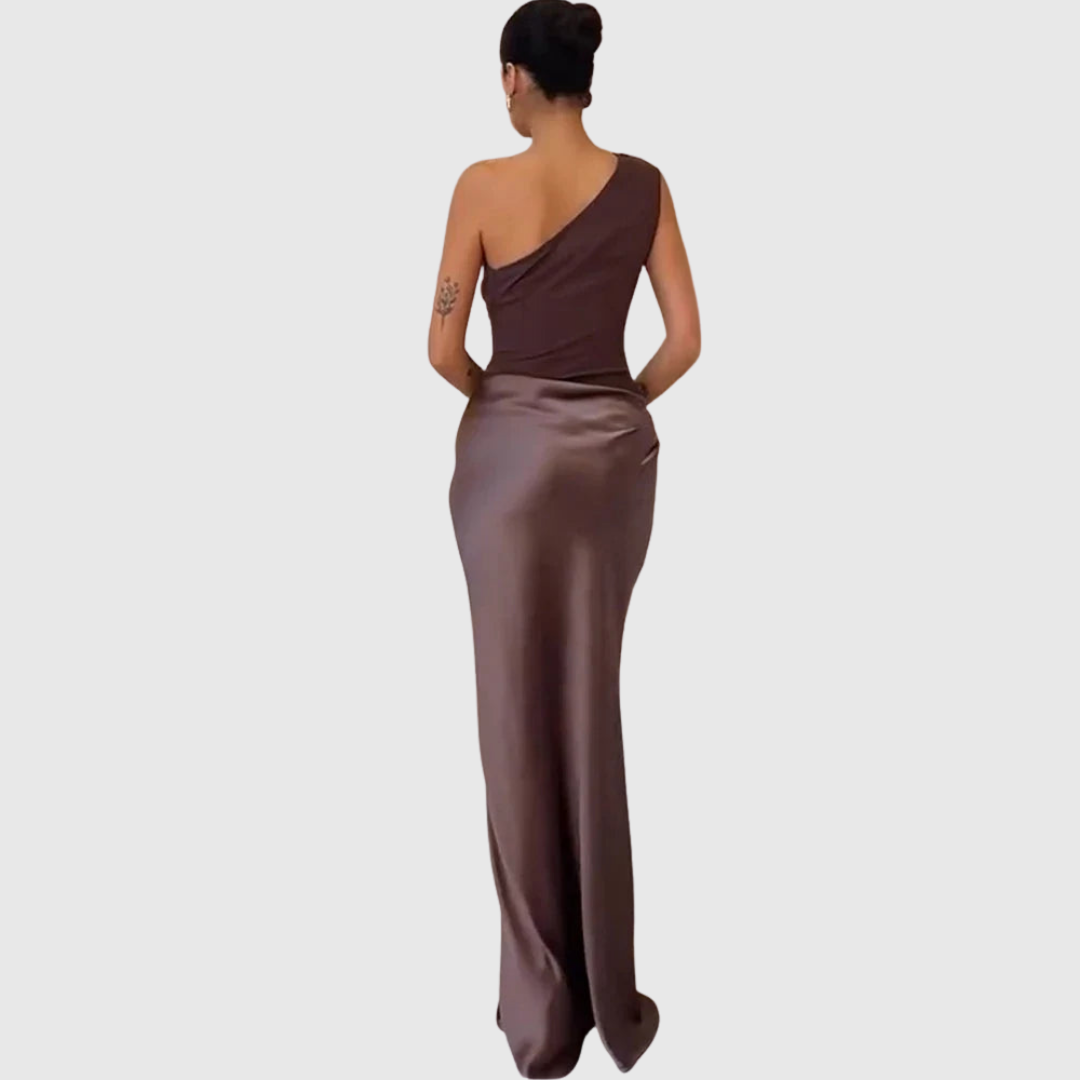 Norma™ | Elegant One-Shoulder Maxi Dress