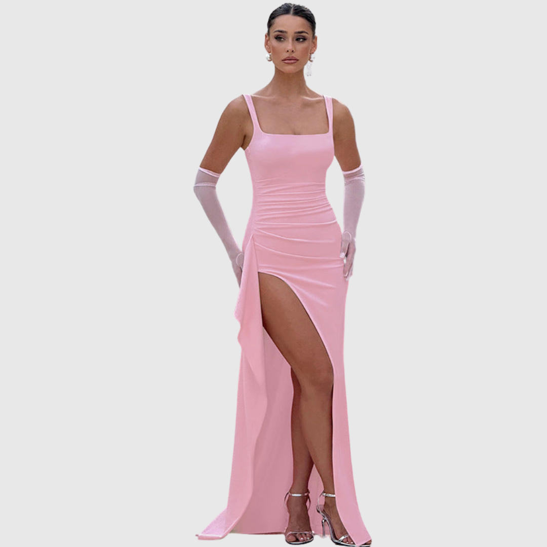 Margaret™ | Elegant Open Back Maxi Dress