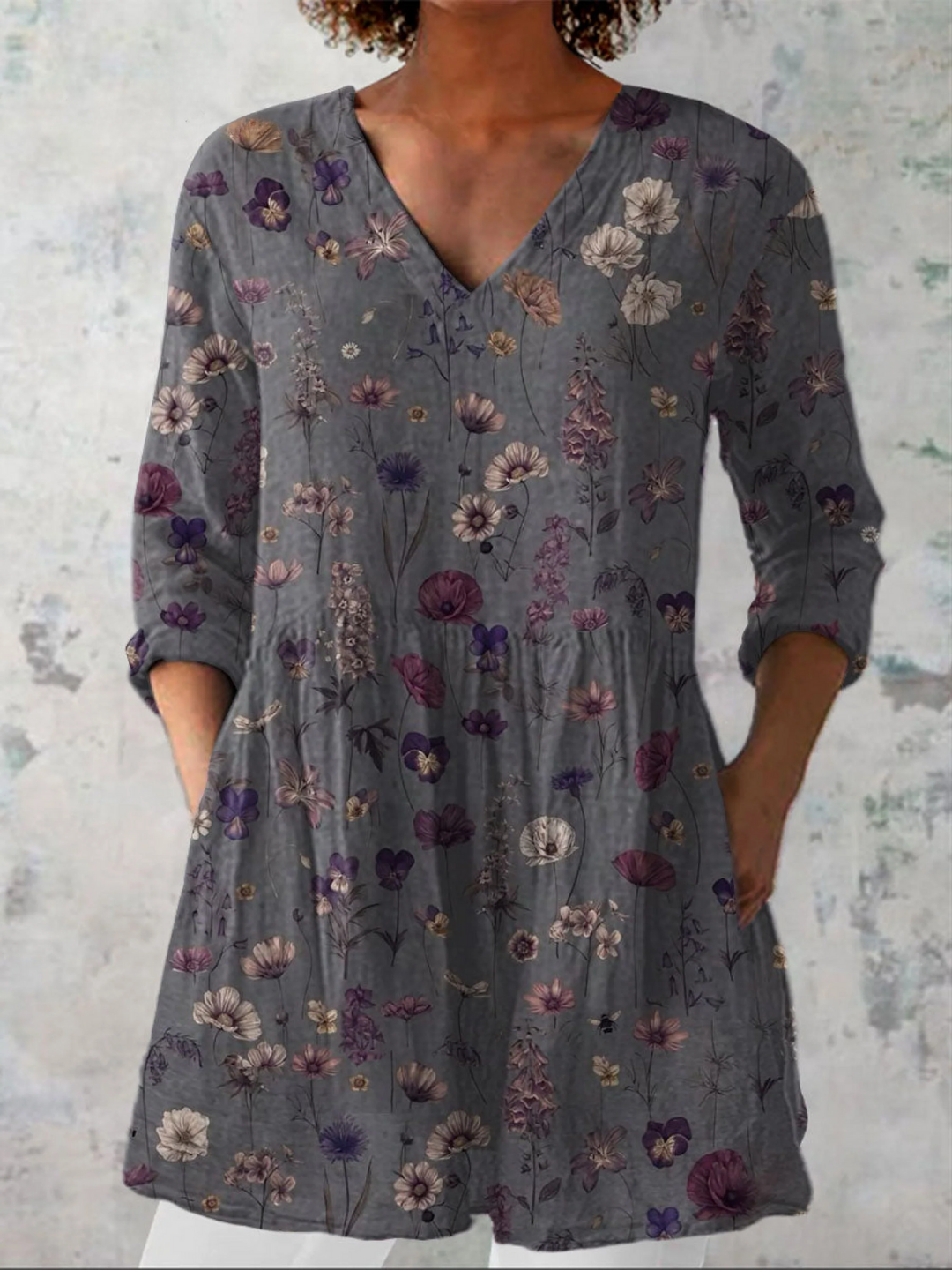 Charlotte™ | Chic Long Sleeve Blouse with V-Neck