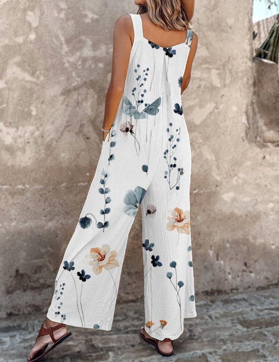 Shirley™ | Floral Print Dungarees