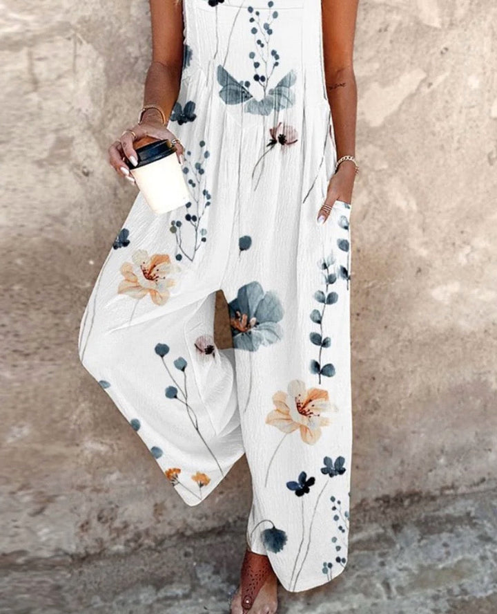 Shirley™ | Floral Print Dungarees