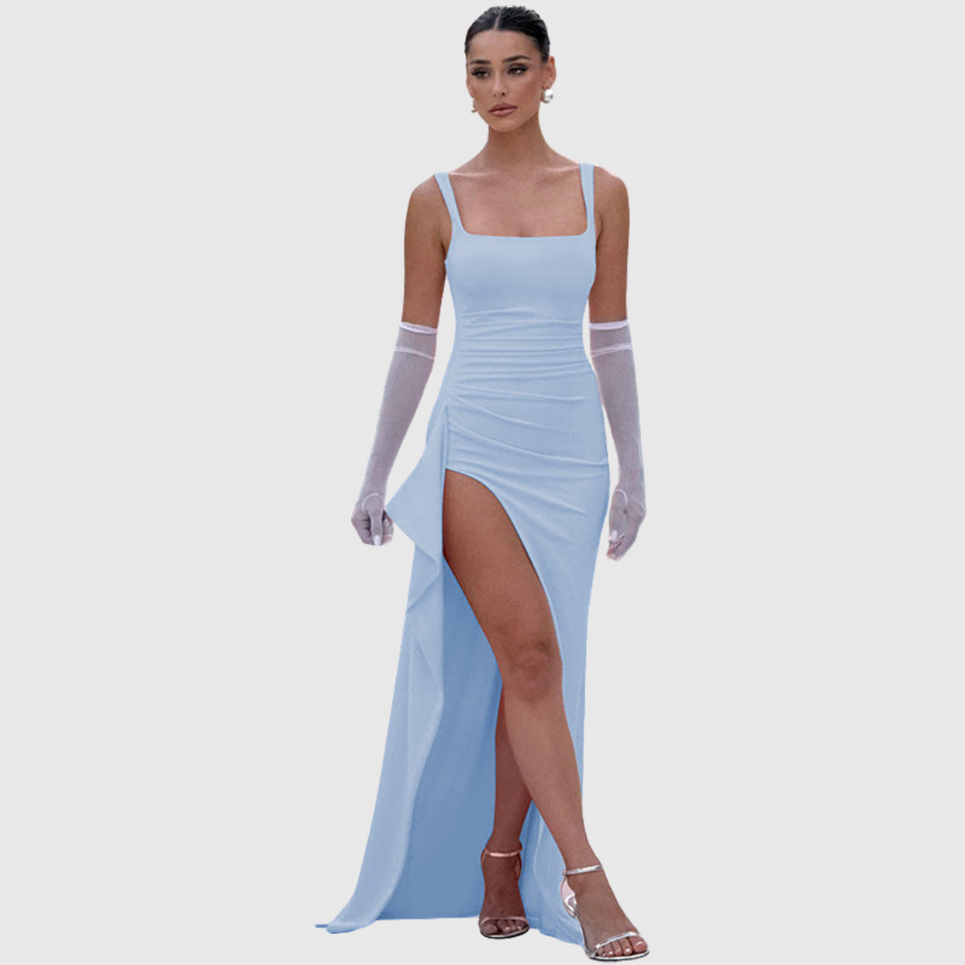 Margaret™ | Elegant Open Back Maxi Dress