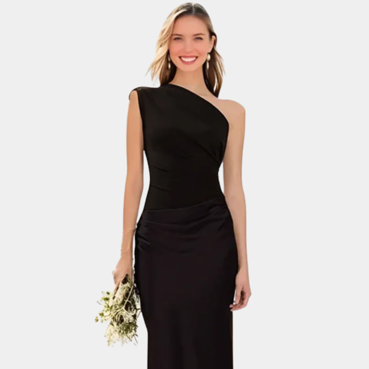 Norma™ | Elegant One-Shoulder Maxi Dress