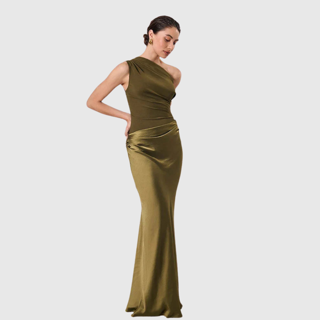 Norma™ | Elegant One-Shoulder Maxi Dress
