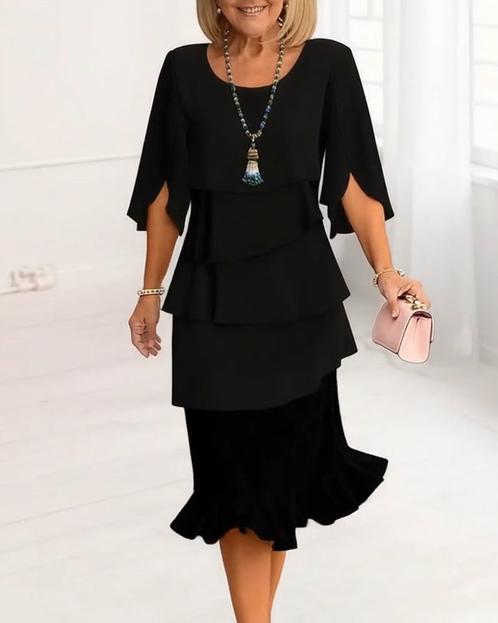 Barbara™ | Flowy Ruffle Midi Dress
