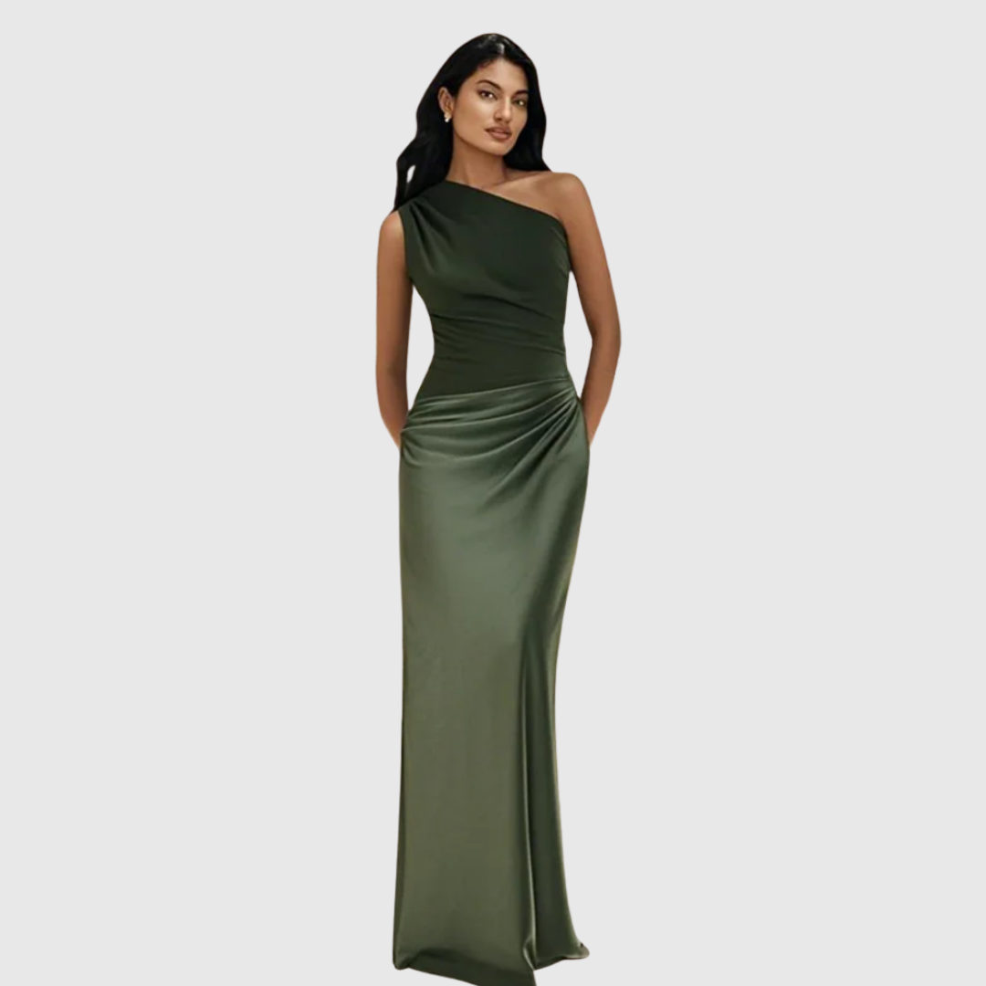 Norma™ | Elegant One-Shoulder Maxi Dress