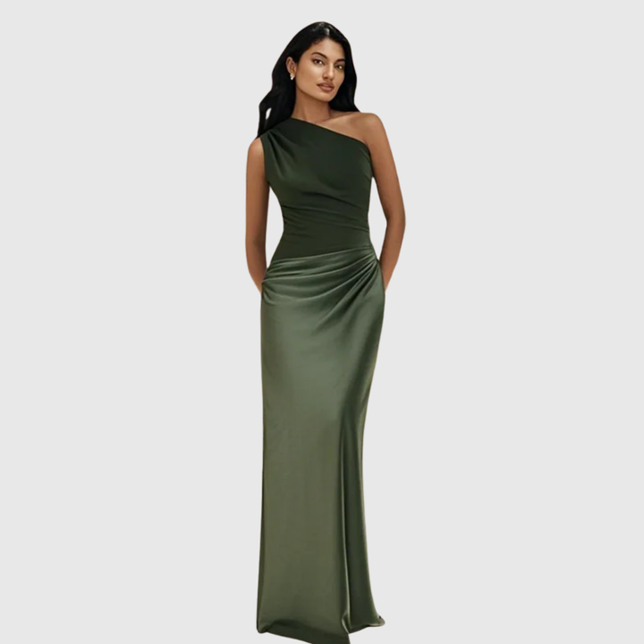 Norma™ | Elegant One-Shoulder Maxi Dress