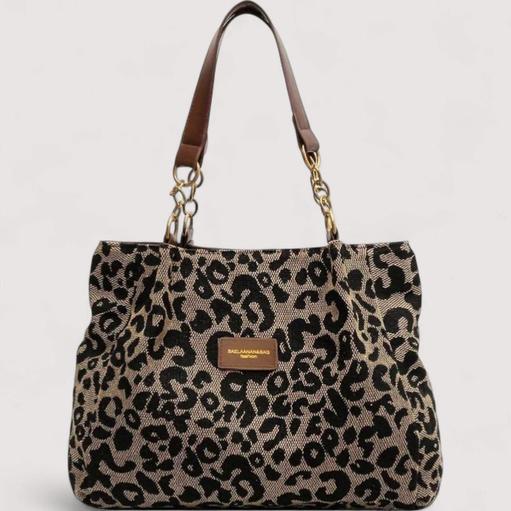 Sylvia™ | Chic Leopard Print Canvas Bag