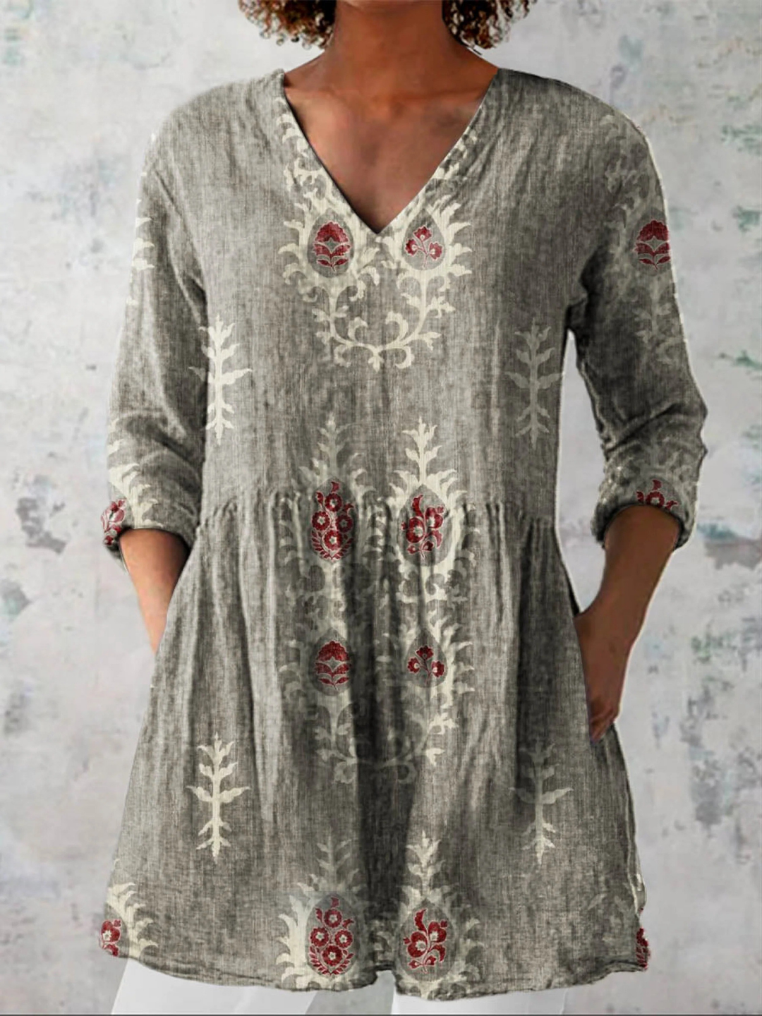 Doreen™ | Chic Long Blouse with V-Neck