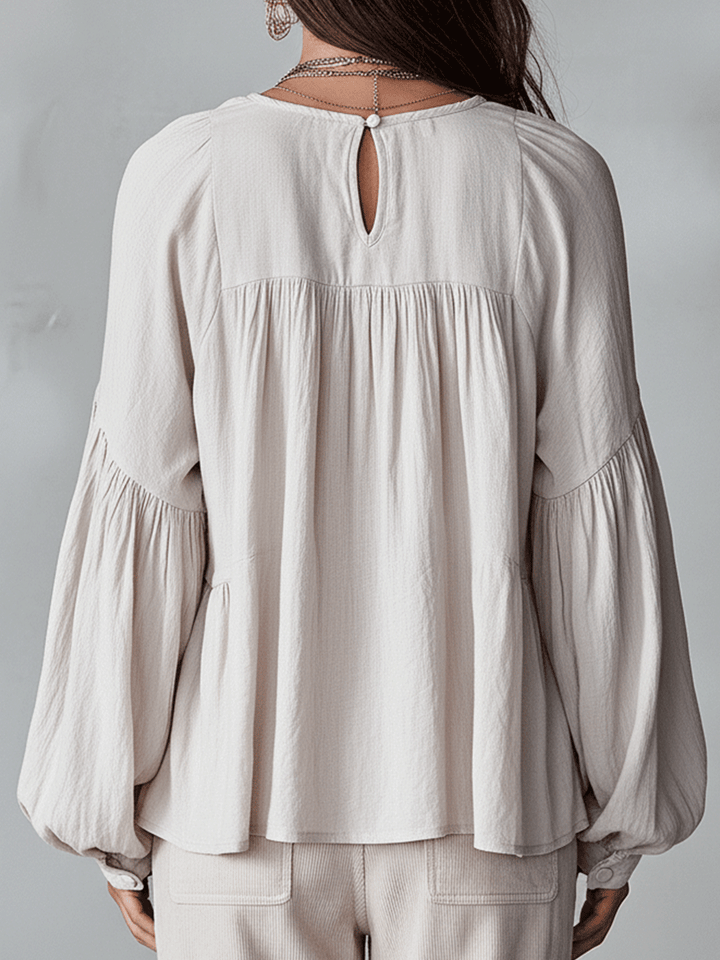 Brenda™ | Airy Vintage-Inspired Ruffle Blouse