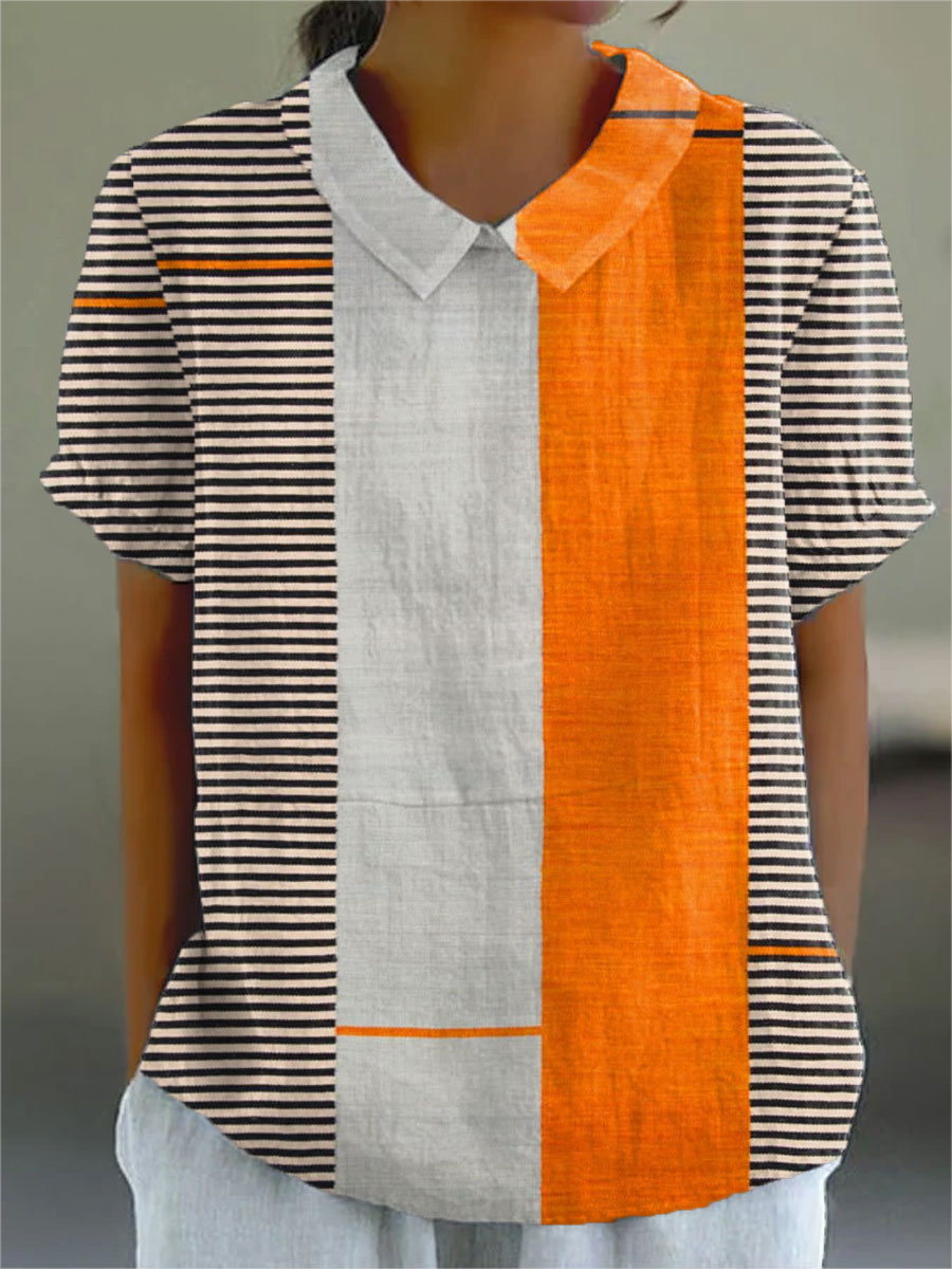Sally™ | Color Block Striped Shirt