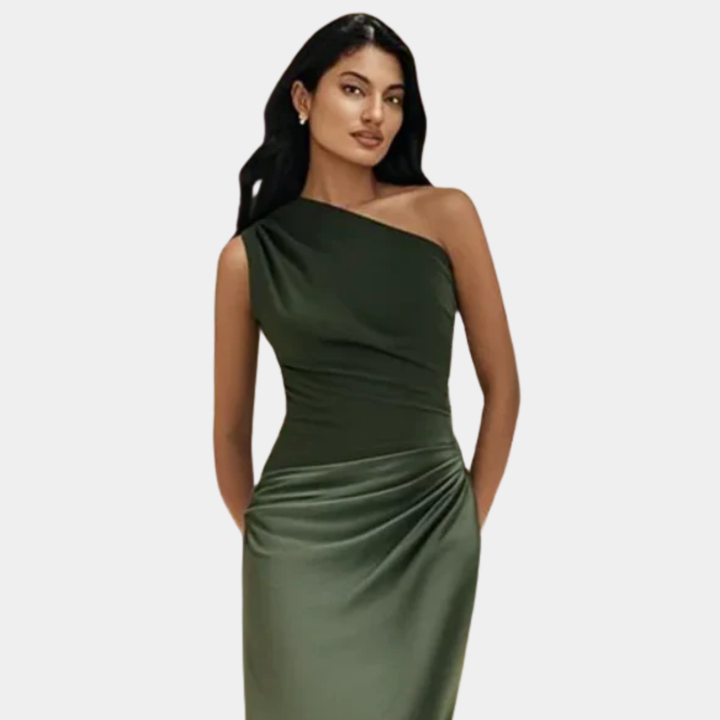 Norma™ | Elegant One-Shoulder Maxi Dress