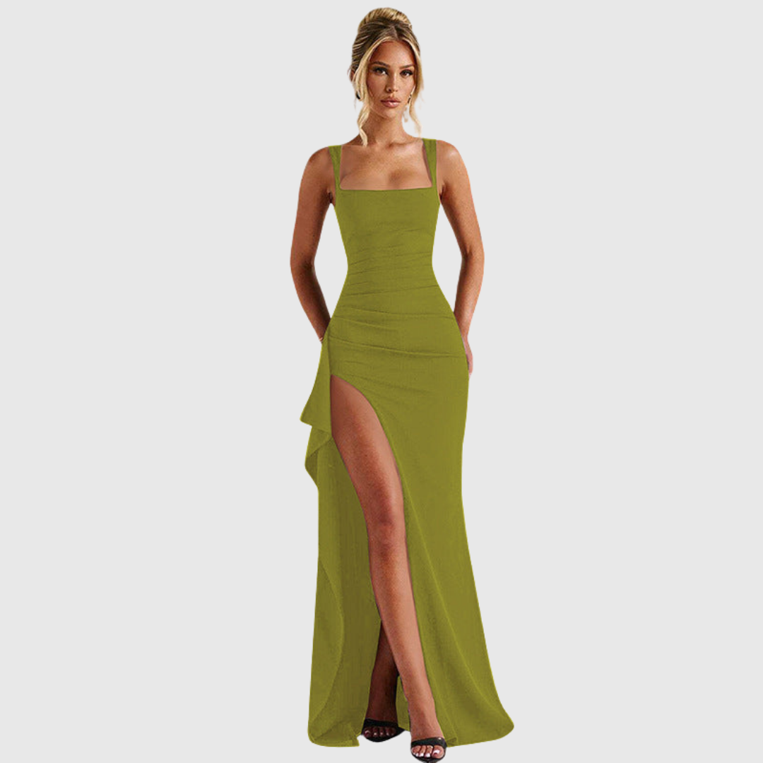 Margaret™ | Elegant Open Back Maxi Dress
