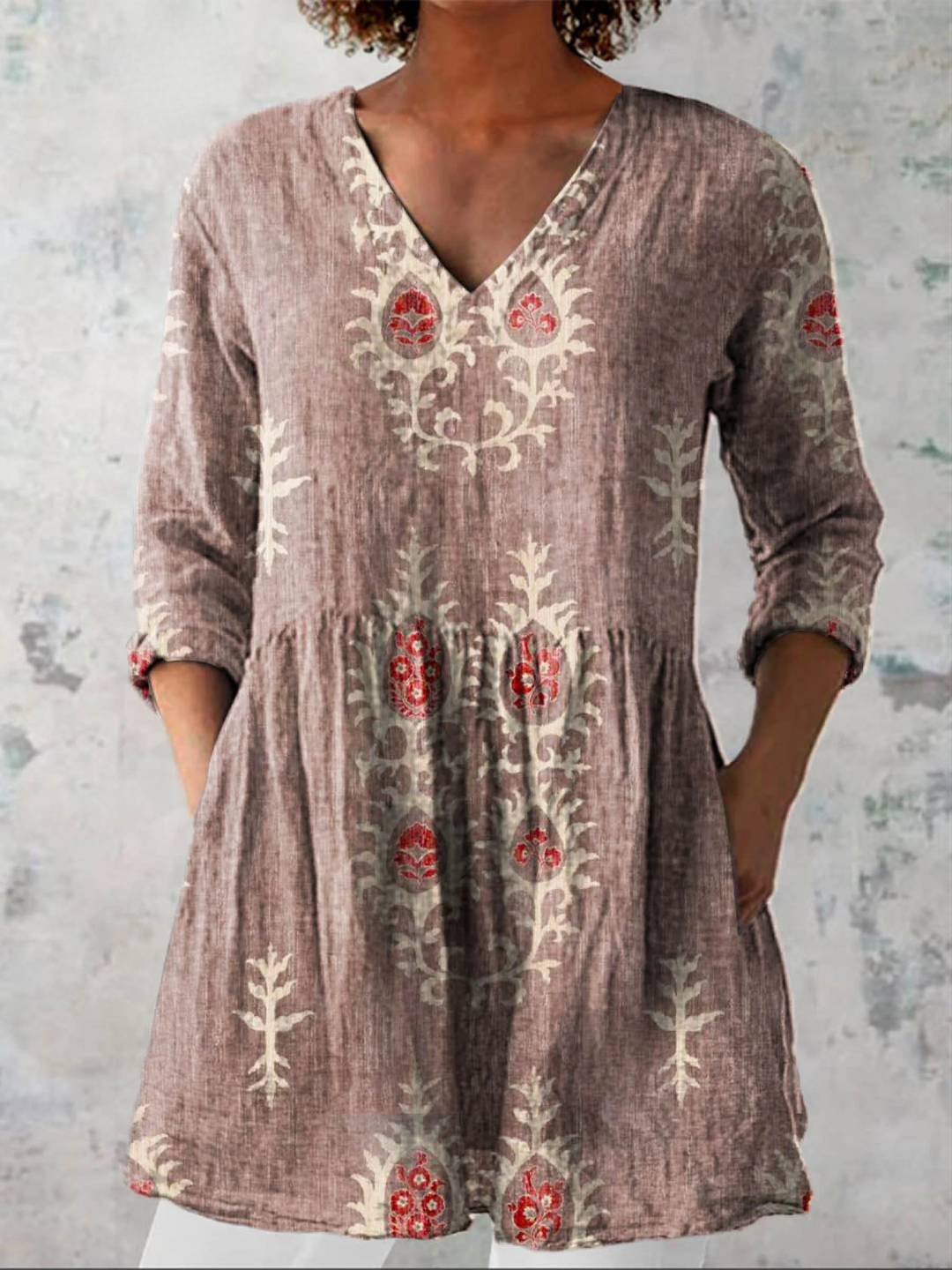 Doreen™ | Chic Long Blouse with V-Neck
