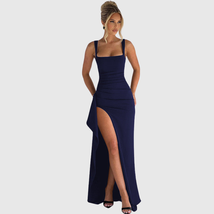 Margaret™ | Elegant Open Back Maxi Dress