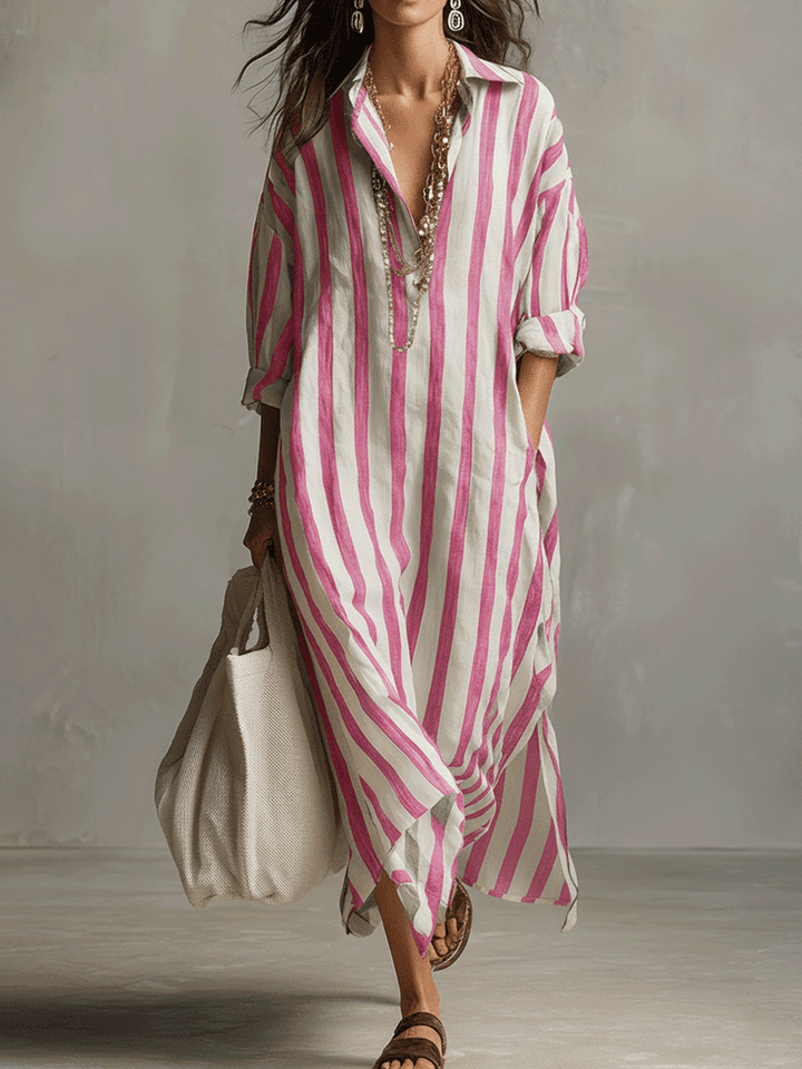 Denise™ | Casual Striped Bohemian Maxi Dress