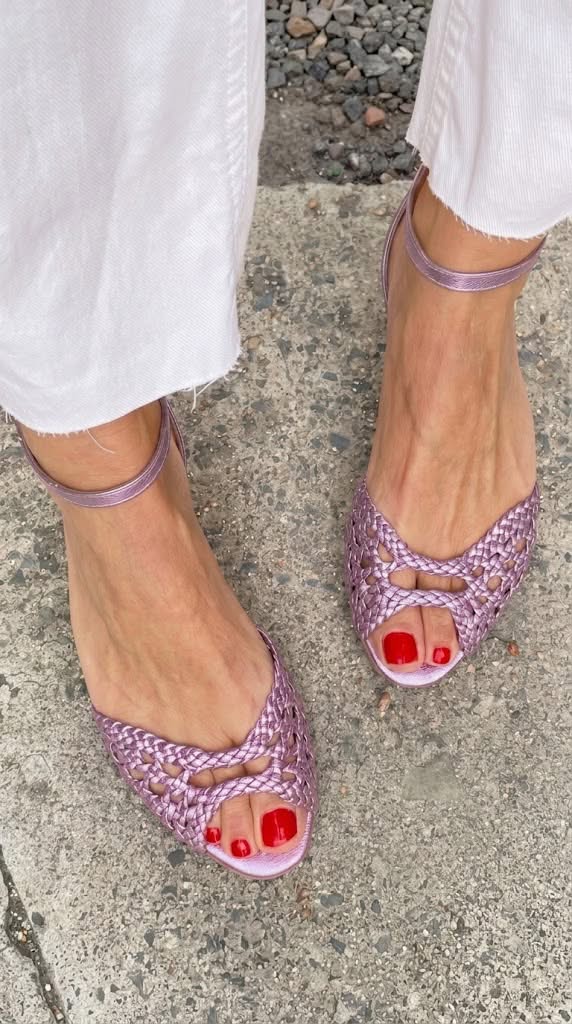 Hazel™ | Elegant Woven Gold Sandals