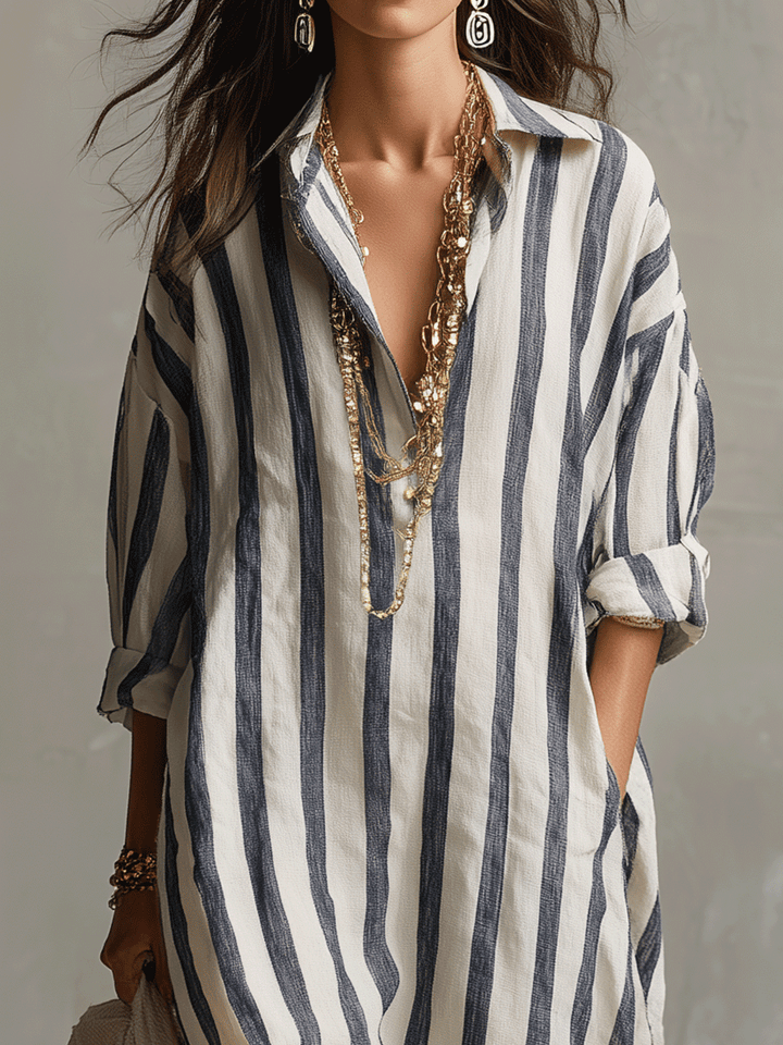 Denise™ | Casual Striped Bohemian Maxi Dress