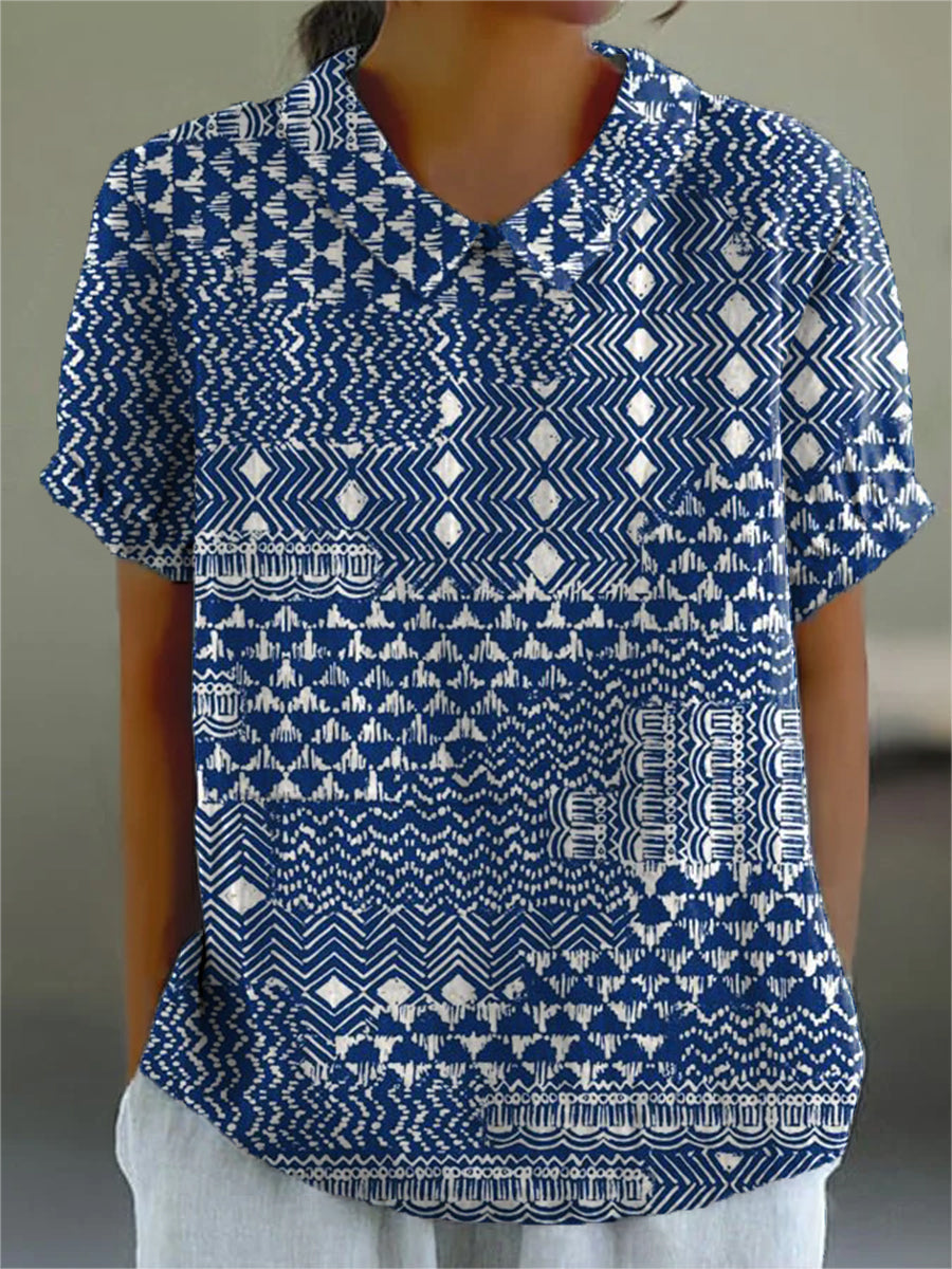 Gillian™ | Vibrant Tribal Print Shirt