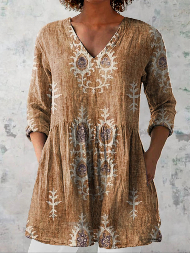 Doreen™ | Chic Long Blouse with V-Neck