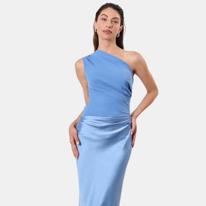Norma™ | Elegant One-Shoulder Maxi Dress