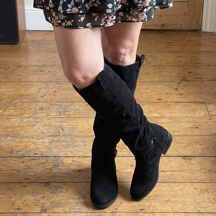 Yvonne™ | Slouch Suede Knee-High Boots
