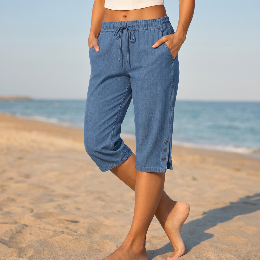 Audrey™ | Chic Calf-Length Capri Trousers
