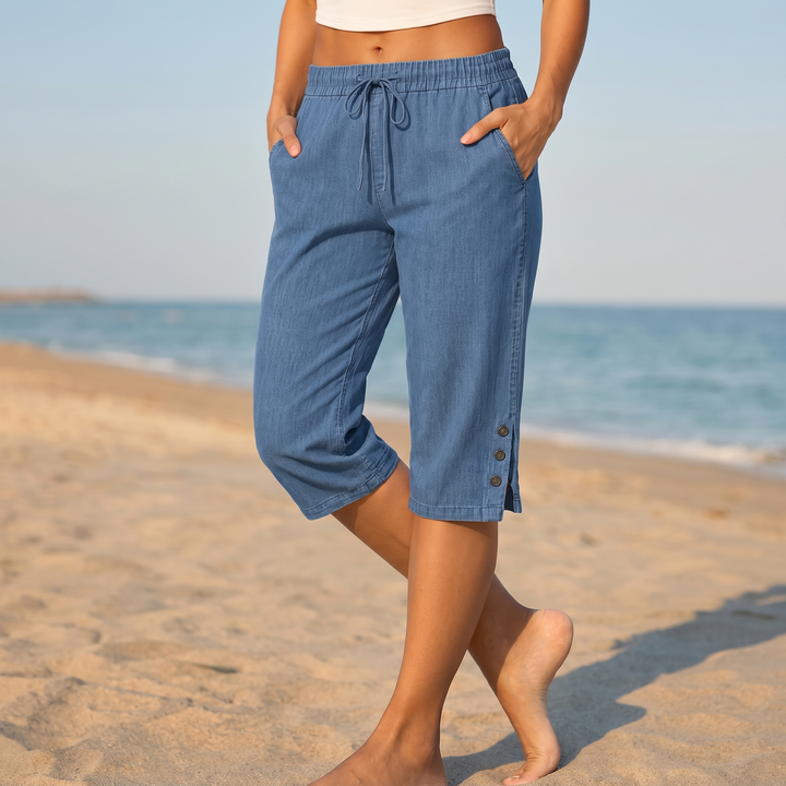 Audrey™ | Chic Calf-Length Capri Trousers