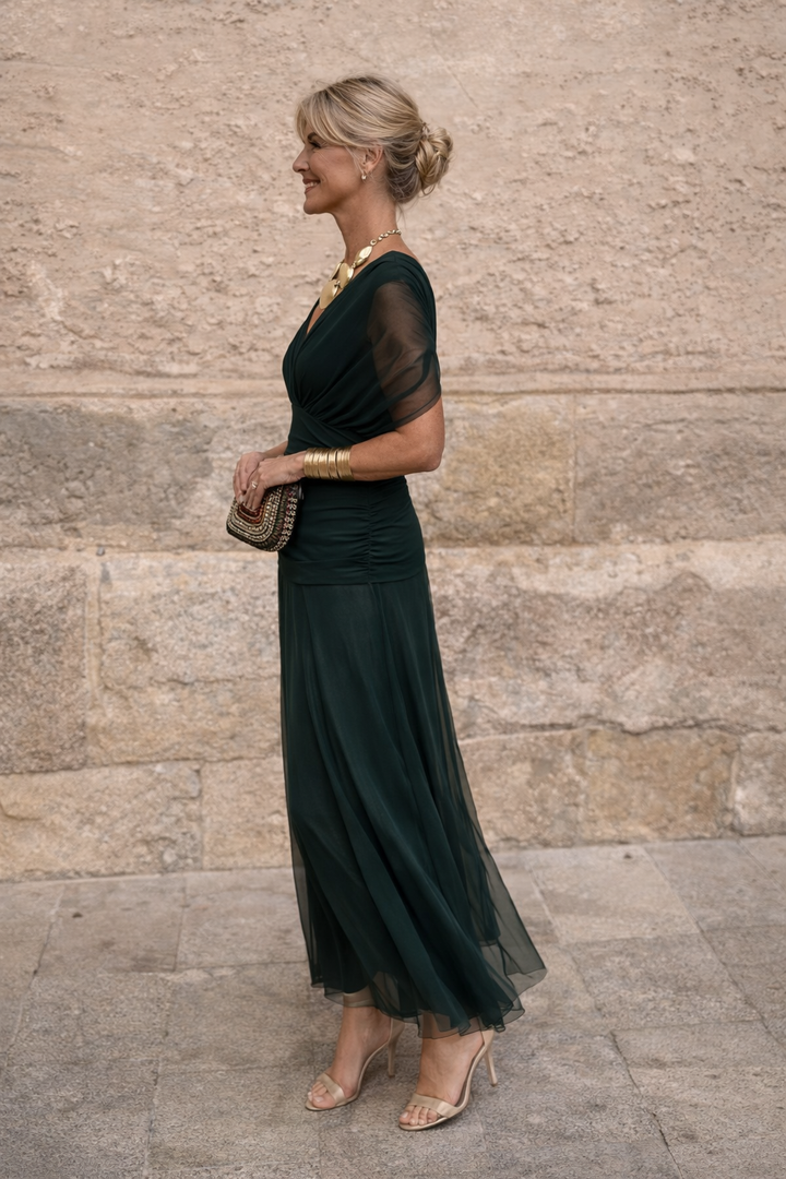 Josephine™ | Graceful V-Neck Party Dress