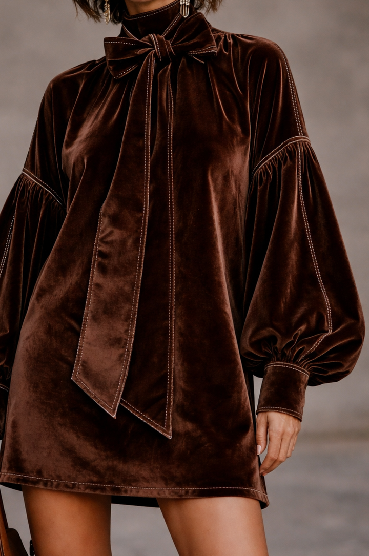 Charlotte™ | Elegant Mini Dress with Velvet Finish
