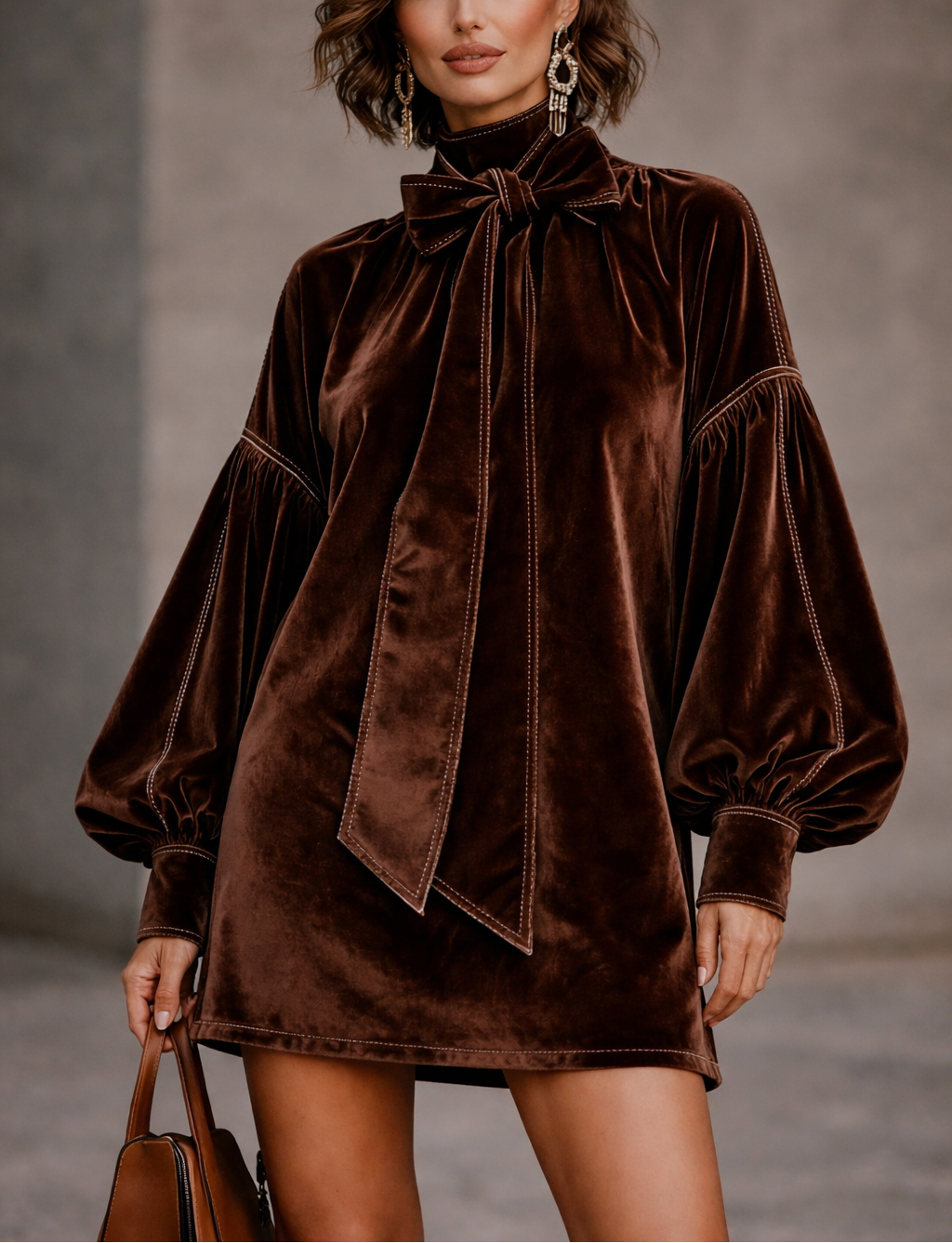 Charlotte™ | Elegant Mini Dress with Velvet Finish