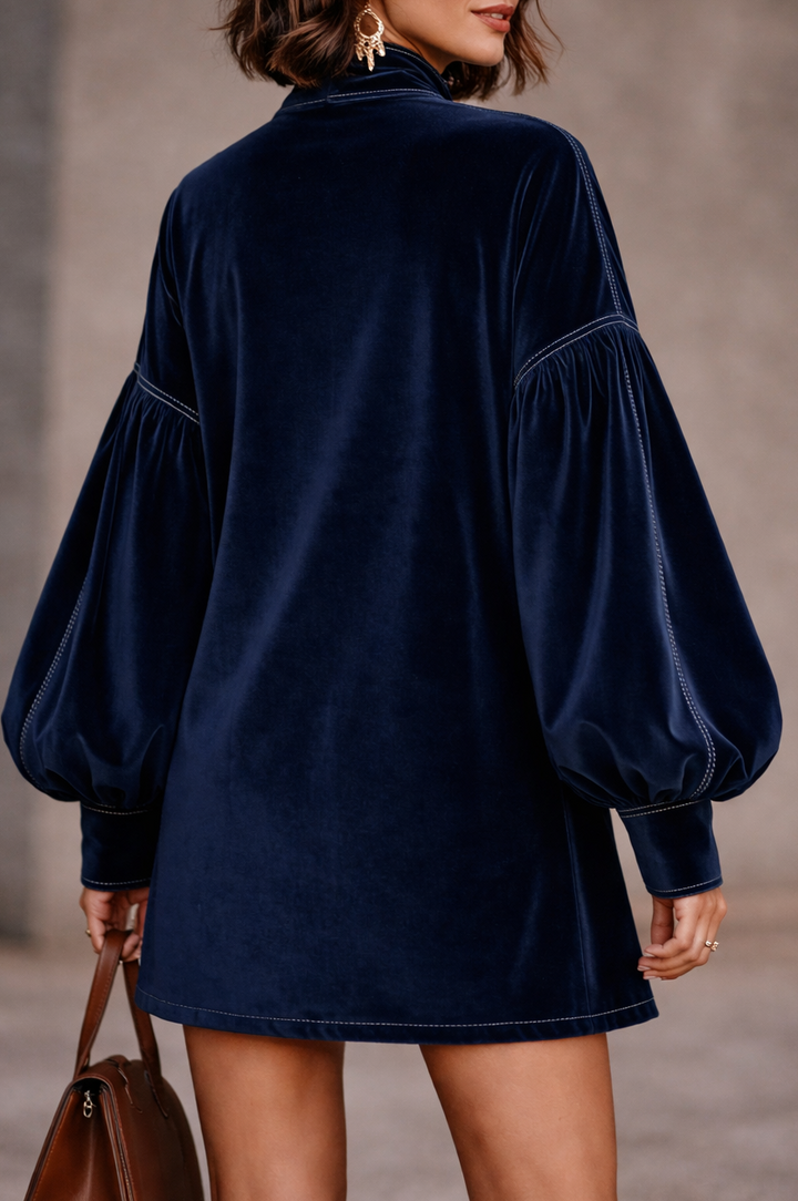 Charlotte™ | Elegant Mini Dress with Velvet Finish