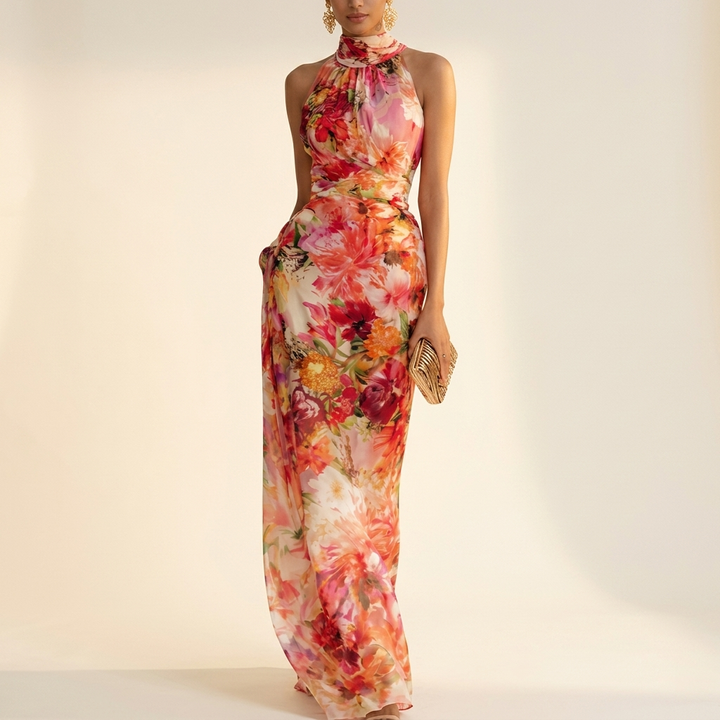 Sheila™ | Flowing Maxi Dress with Julienned Details