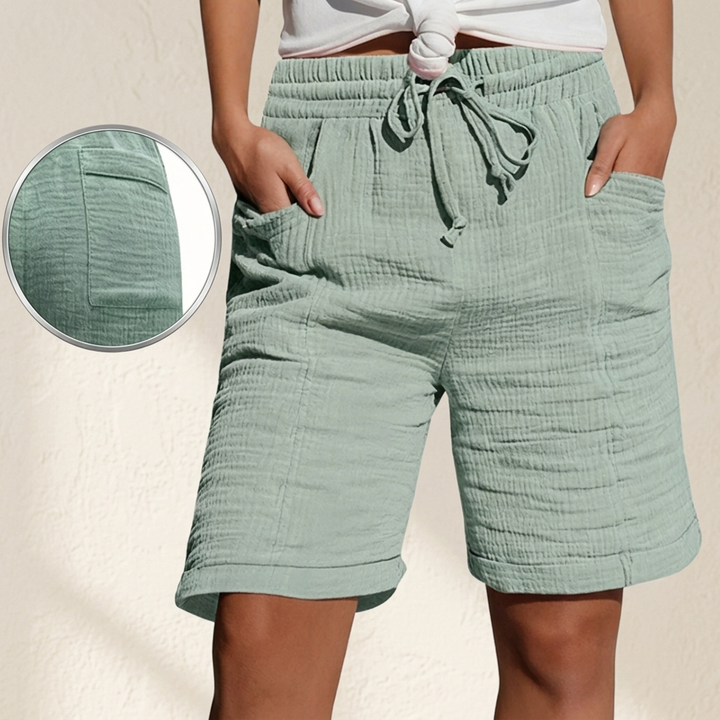 Moira™ | Textured Relaxed Fit Bermuda Shorts