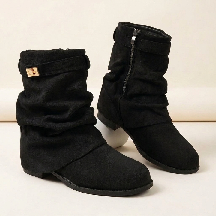 Fiona™ | Slouchy Suede Ankle Boots