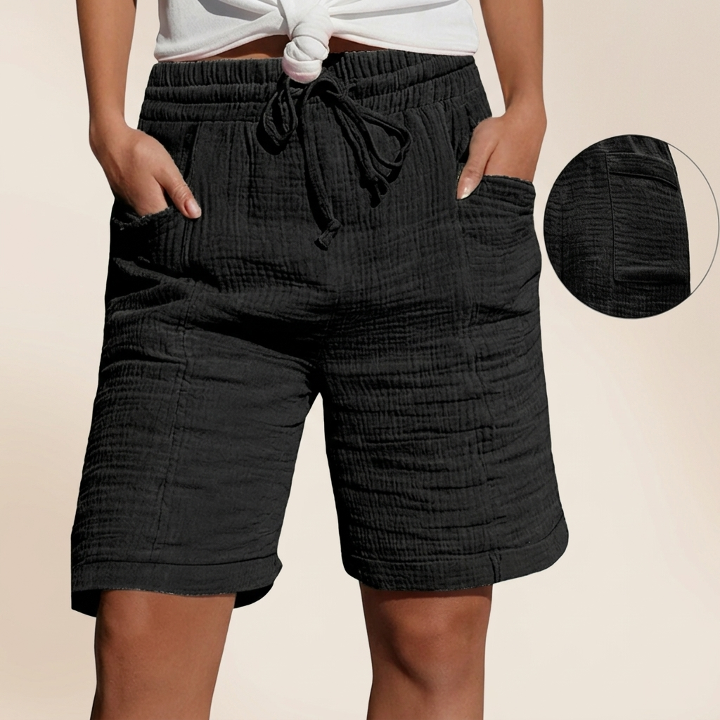 Moira™ | Textured Relaxed Fit Bermuda Shorts