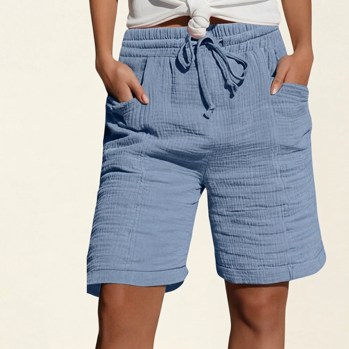 Moira™ | Textured Relaxed Fit Bermuda Shorts