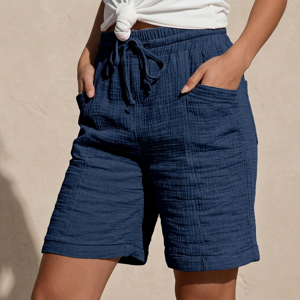 Moira™ | Textured Relaxed Fit Bermuda Shorts