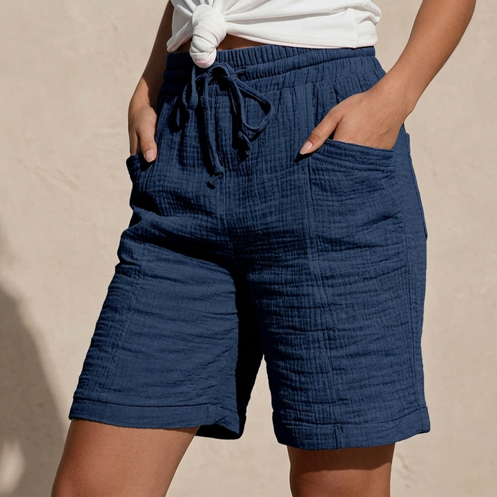 Moira™ | Textured Relaxed Fit Bermuda Shorts