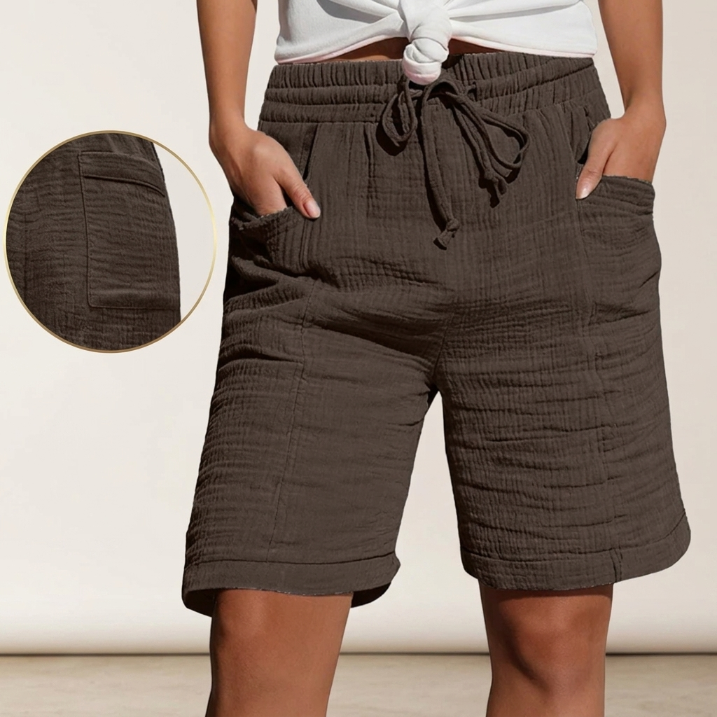 Moira™ | Textured Relaxed Fit Bermuda Shorts
