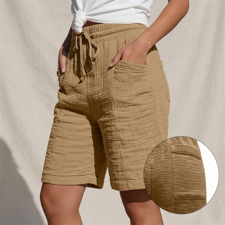 Moira™ | Textured Relaxed Fit Bermuda Shorts