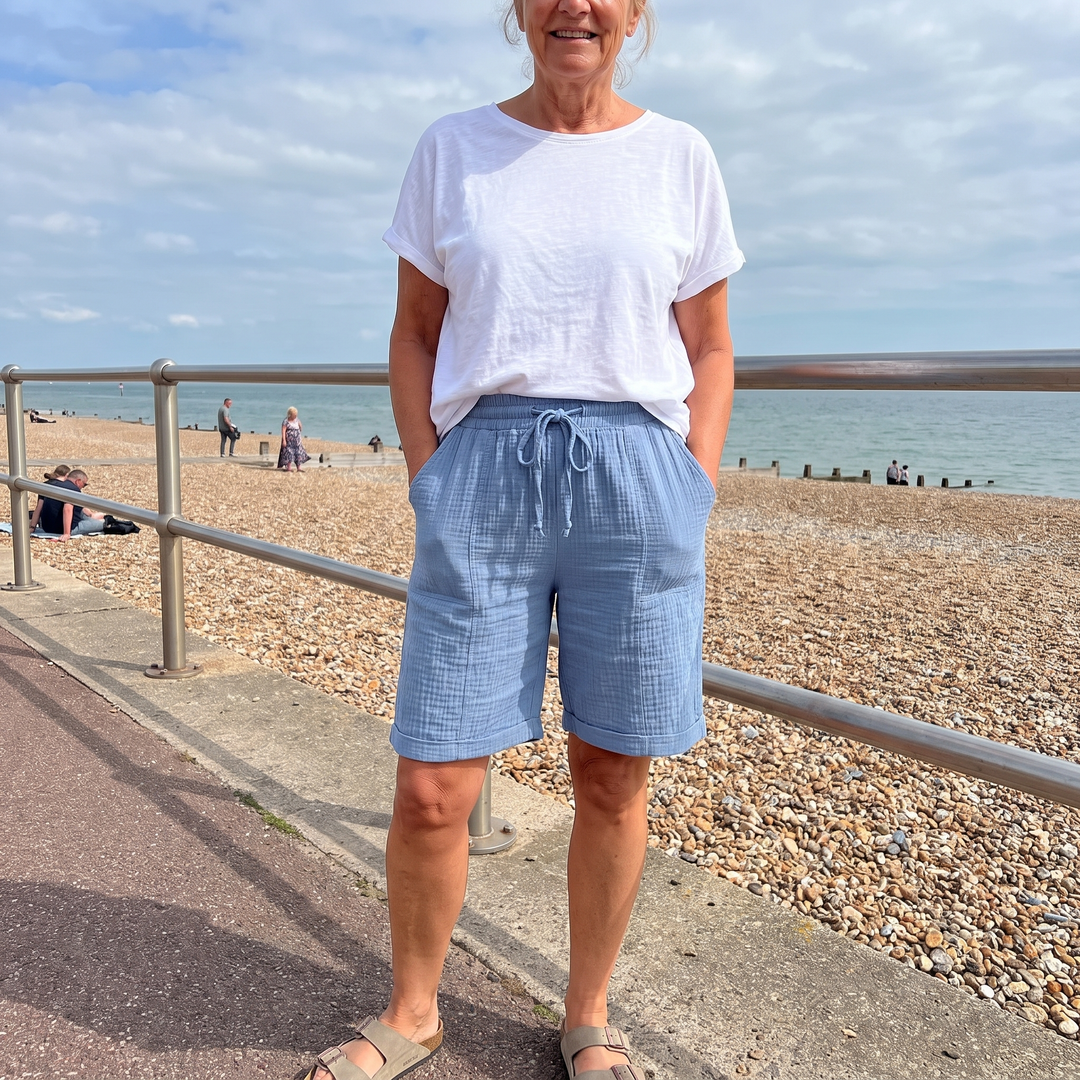 Moira™ | Textured Relaxed Fit Bermuda Shorts