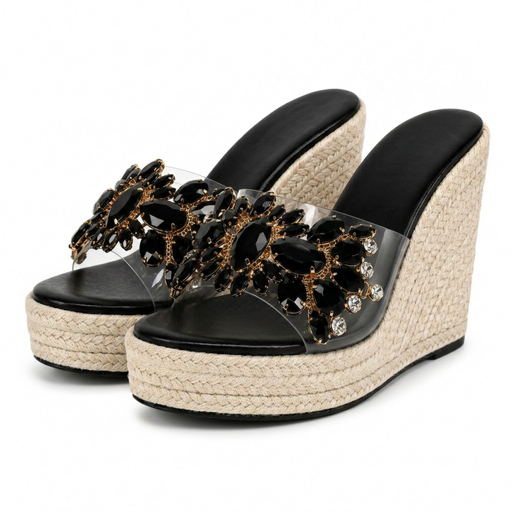 Deborah™ | Jeweled Espadrille Wedges