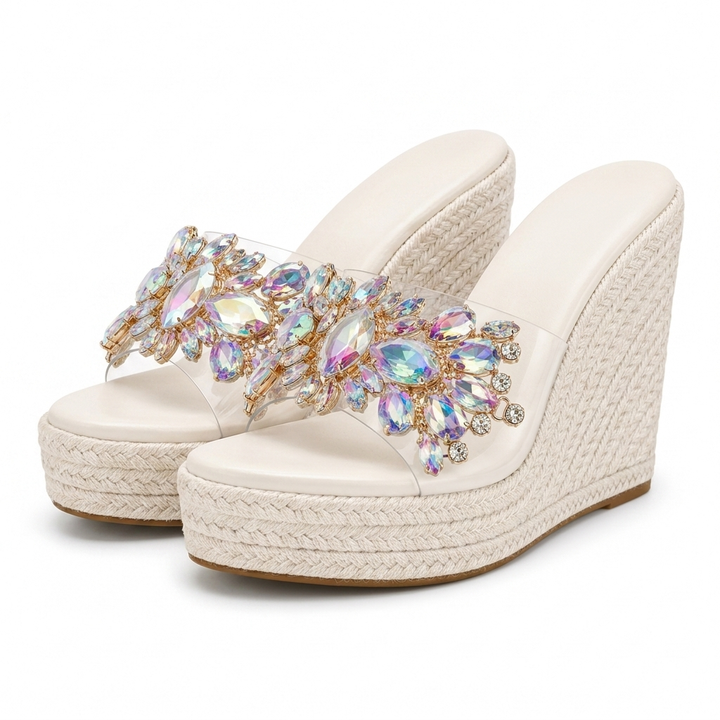 Deborah™ | Jeweled Espadrille Wedges