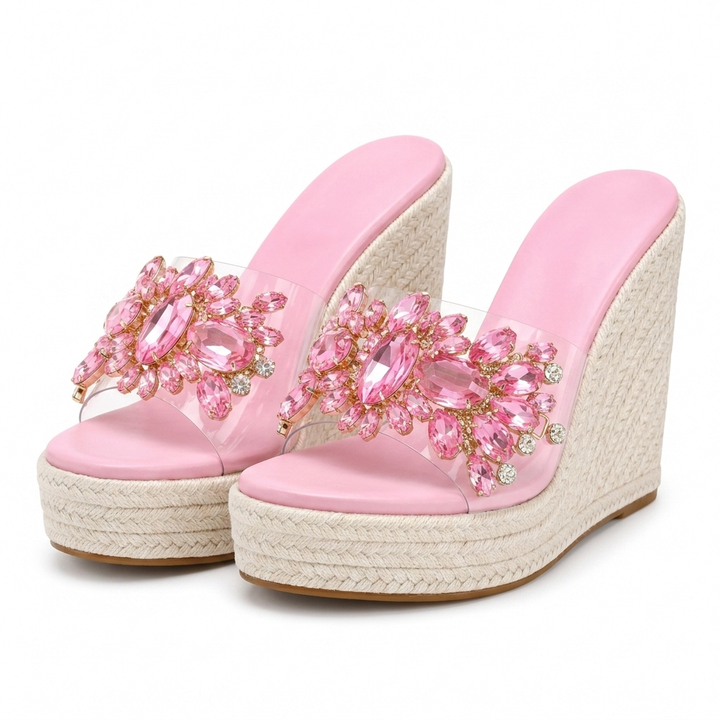 Deborah™ | Jeweled Espadrille Wedges