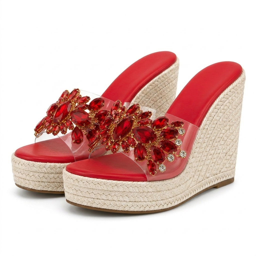 Deborah™ | Jeweled Espadrille Wedges